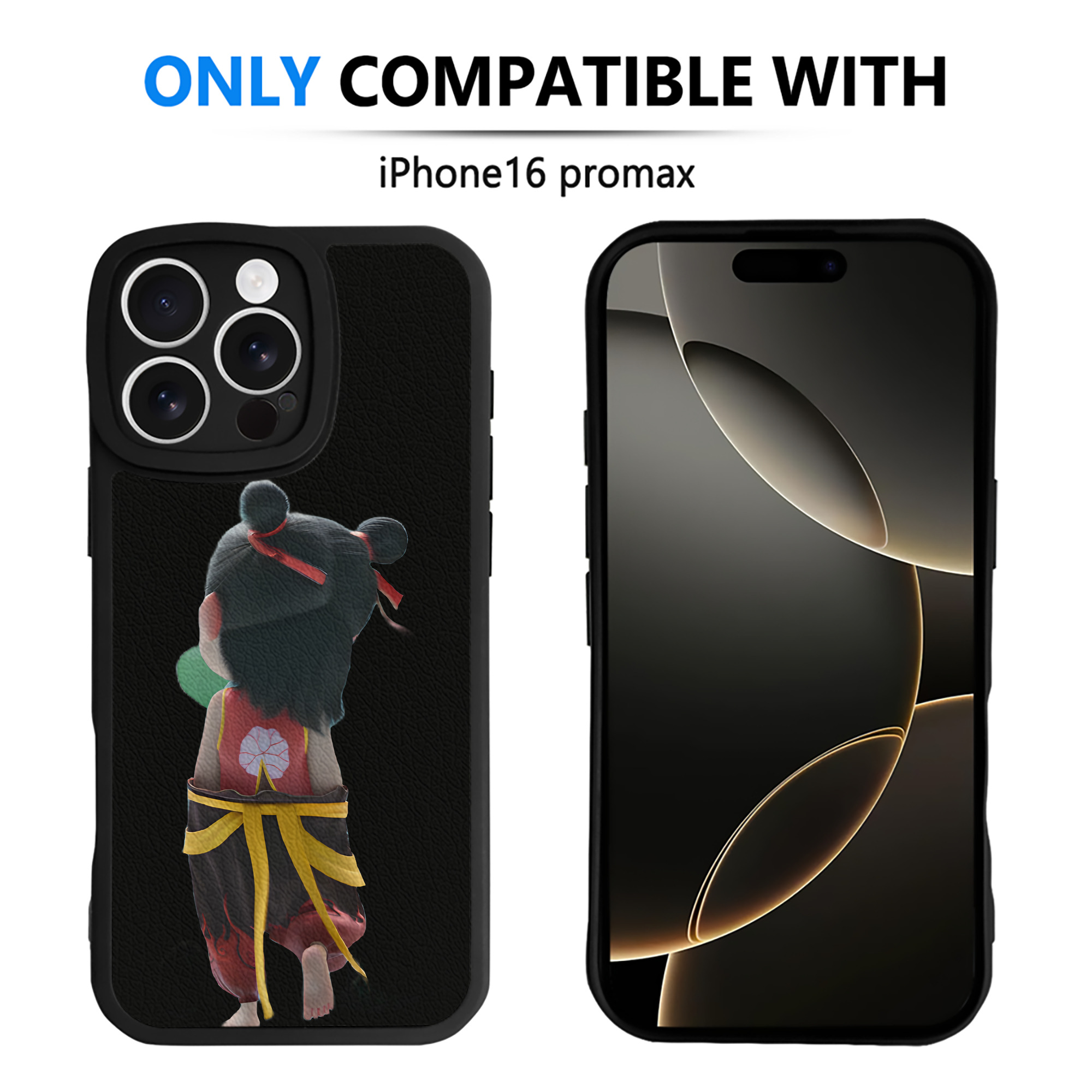（画像用） Ne Zha 2 ナタ 魔童の大暴れ 【iPhone 16シリーズ対応】シリコンスマホケース（レザー調） 材質：シリコン